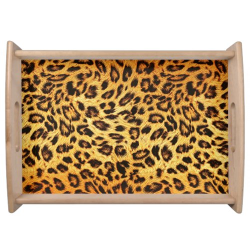 Trendy Leopard Skin Design Pattern Serving Tray