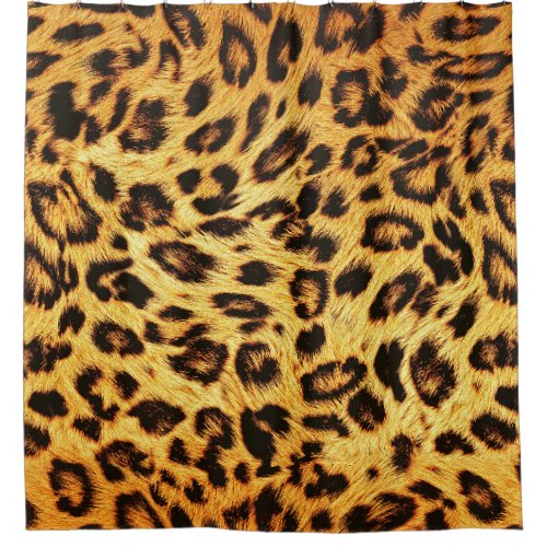 Trendy Leopard Skin Design Pattern Shower Curtain