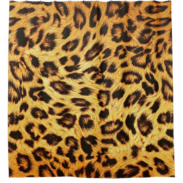 Trendy Leopard: Skin Design Pattern. Shower Curtain (Front)