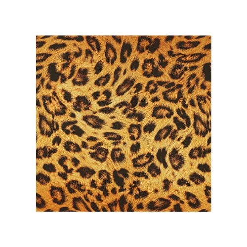 Trendy Leopard Skin Design Pattern Wood Wall Art