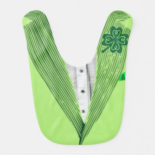 Trendy Leprechaun Baby Bib (Front)