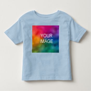 Trendy Light Blue Color Template Add Image Logo Toddler T-shirt by art_grande at Zazzle