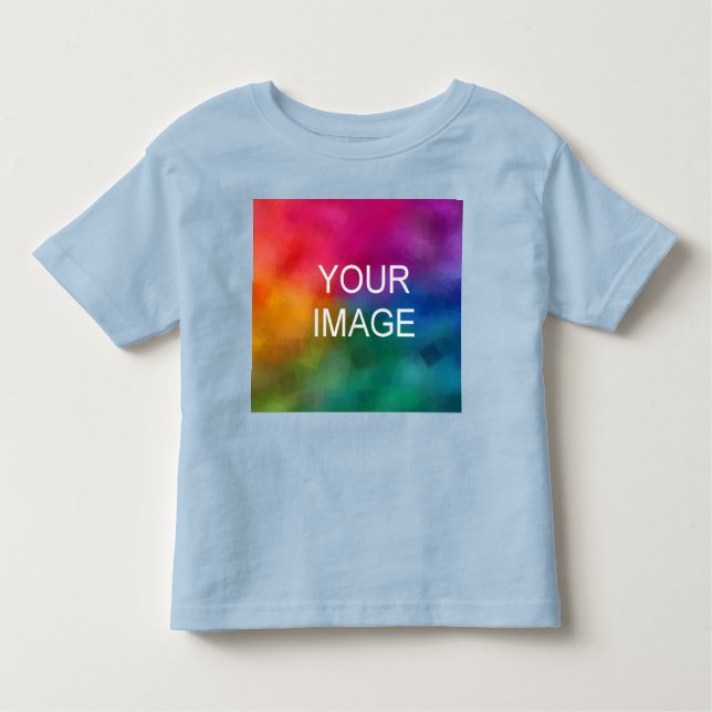 Trendy Light Blue Color Template Add Image Logo Toddler T-shirt (Front)