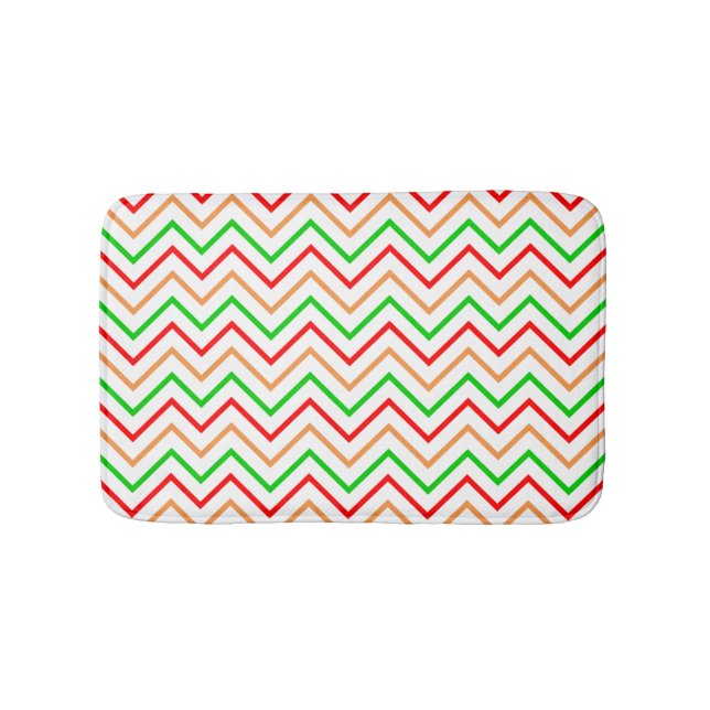 Trendy Light Chevron Pattern Bath Mat (Front)