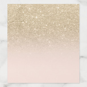 Trendy light gold glitter blush pink ombre chic envelope liner