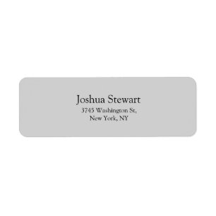 Trendy Light Grey Plain Elegant Legible Label
