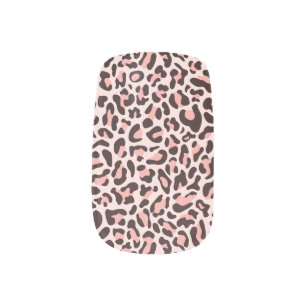 Trendy Light Pink Leopard Print Minx Nail Art