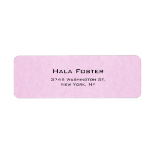 Trendy Light Pink Plain Elegant Modern Style Label