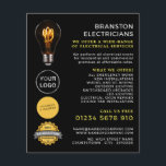 Trendy Lightbulb, Electrician Advertising Flyer<br><div class="desc">Trendy Lightbulb,  Electrician Advertising Flyers By The Business Card Store.</div>