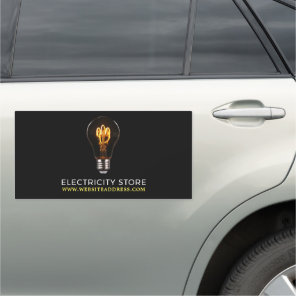 Trendy Lightbulb, Electrician Car Magnet