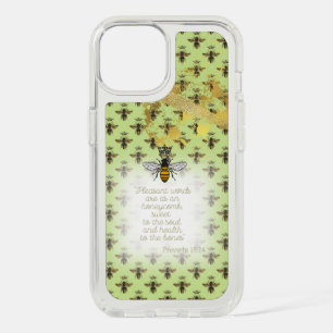 Trendy Lime Green Gold Bee Matrix Bible Queen Bee iPhone 15 Case