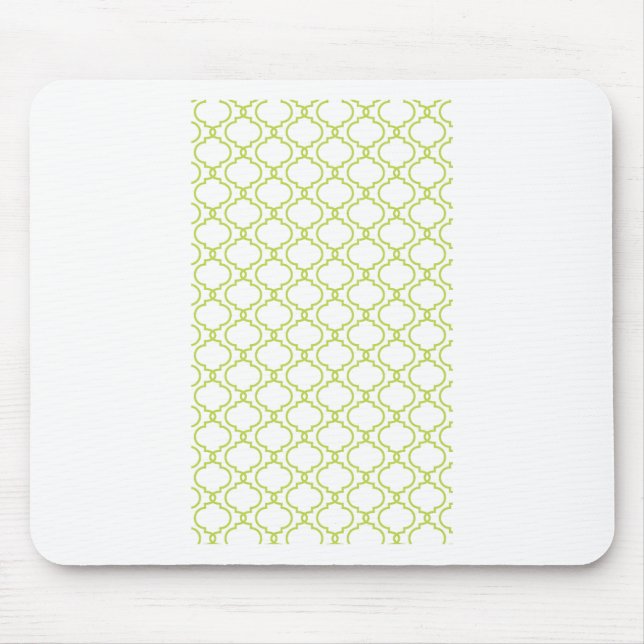 Trendy Lime Green Pattern Mouse Pad (Front)