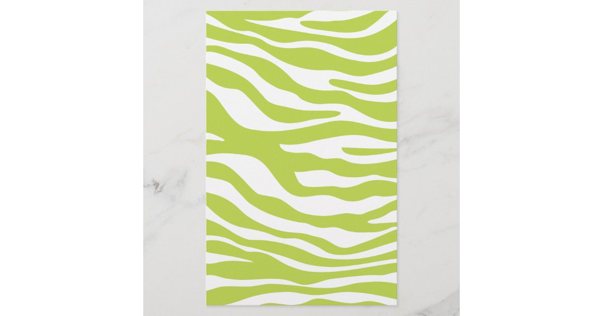 Trendy Lime Green Zebra Print Pattern