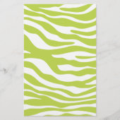 Trendy Lime Green Zebra Print Pattern (Front)