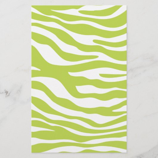 Trendy Lime Green Zebra Print Pattern (Front)