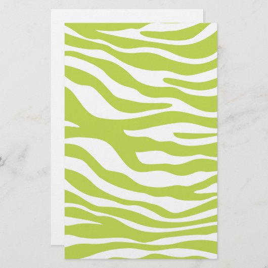 Trendy Lime Green Zebra Print Pattern (Front/Back)