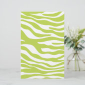 Trendy Lime Green Zebra Print Pattern (Standing Front)