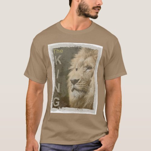 Trendy Lion Elegant Modern Pebble Colour Template T_Shirt