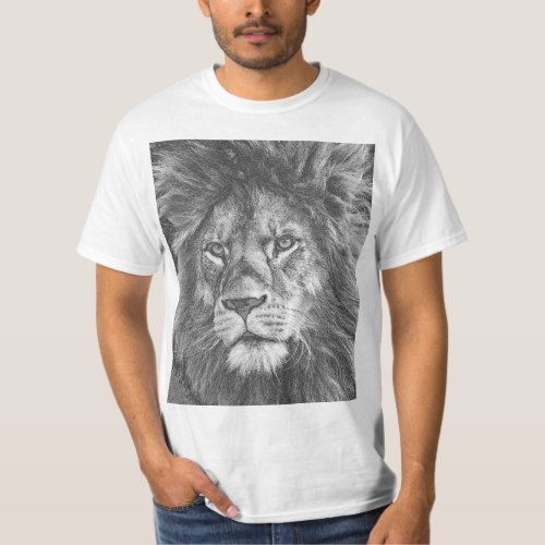 Trendy Lion Face Mens Modern Template Elegant T_Shirt