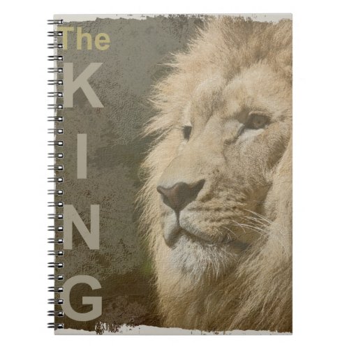 Trendy Lion Head Pop Art The King Template Notebook