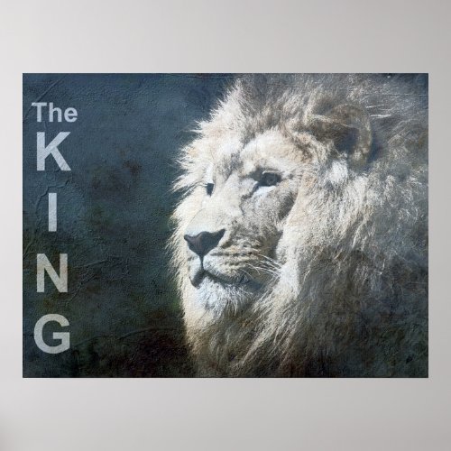 Trendy Lion Template Nature Animal The King Photo Poster