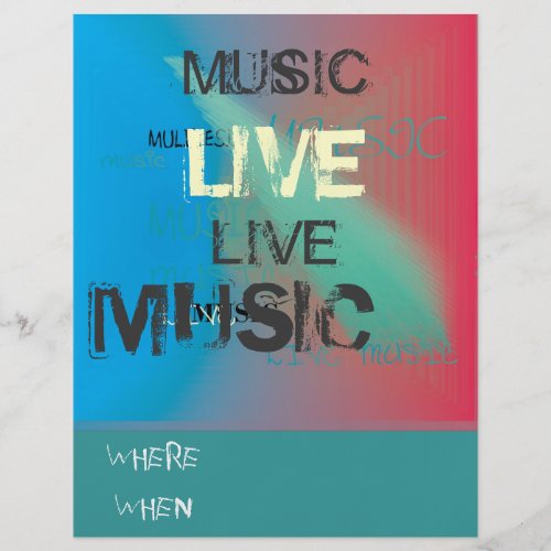 Trendy Live Music Flyer for Events