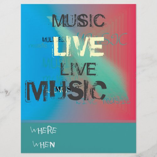 Trendy Live Music Flyer for Events