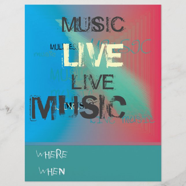 Trendy Live Music Flyer for Events (Front)