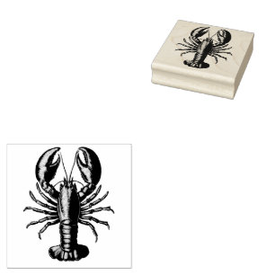 Trendy Lobster Rubber Stamp