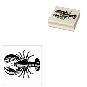 Trendy Lobster Rubber Stamp