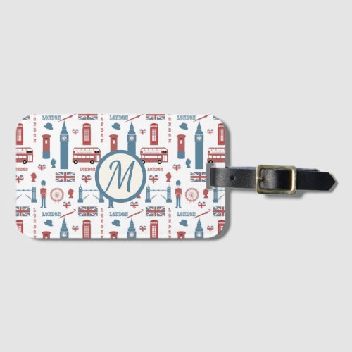 Trendy London England Big Ben English Flag Luggage Tag