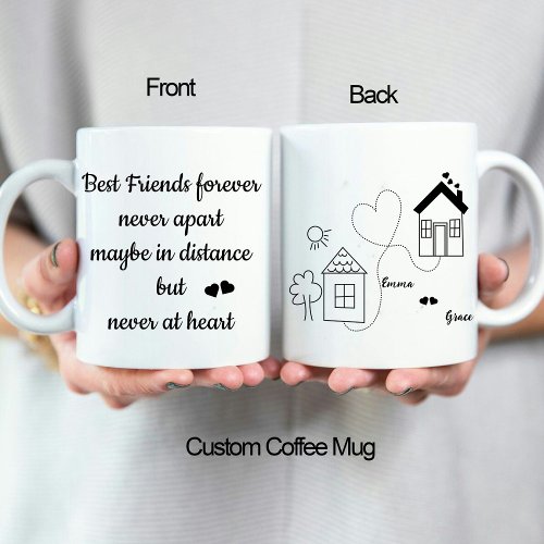 Trendy Long Distance Best Friends Forever Love Mug