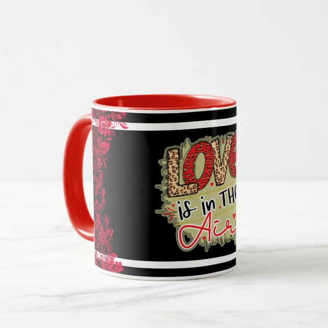 Trendy Love Air Valentines Day Mug (Front Left)