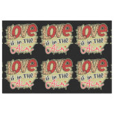 Pink and Red Valentines Love Hearts Decoupage Tissue Paper | Zazzle