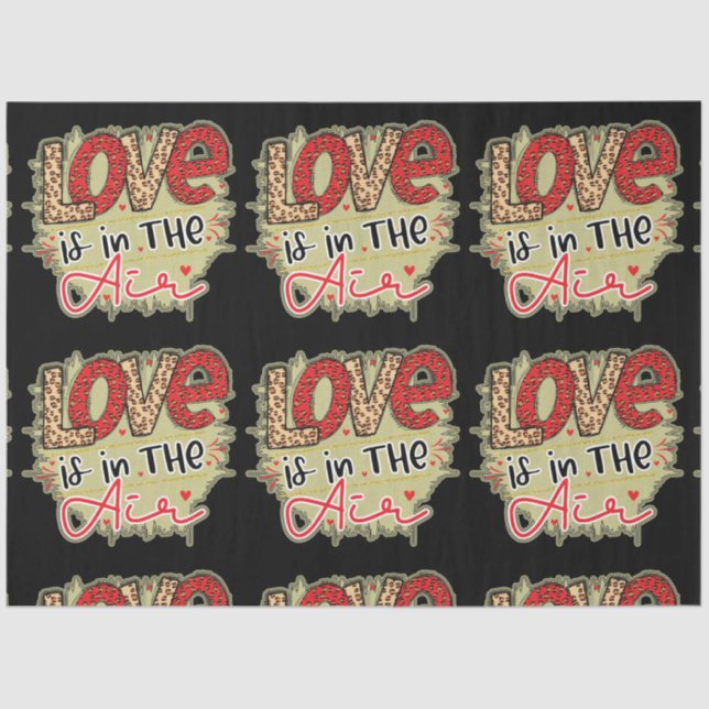 Trendy Love Air Valentines Day Tissue Paper (Front)