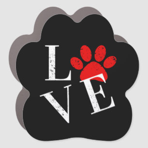 TRENDY LOVE DOG PAW CAR MAGNET