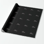 Trendy Love Wedding Calligraphy Script Black Wrapping Paper<br><div class="desc">You can easily change the fonts and colors. You can also add your logo and the background image as you like.</div>