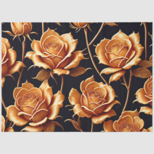 Trendy Luxury Boho Gold Rose Collection Tissue Paper