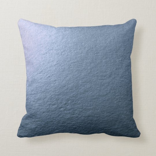 Trendy Luxury Dusty Blue Metallic Texture Throw Pillow