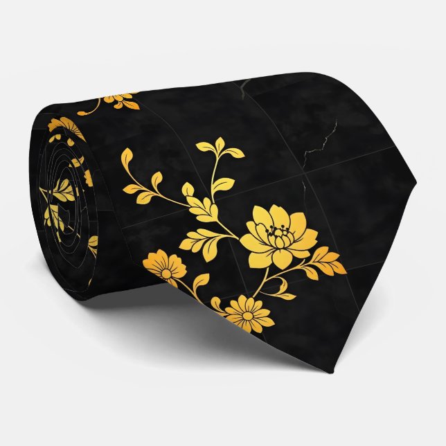 Trendy Luxury Elegant Floral Collection Neck Tie (Rolled)