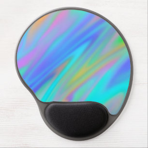 Trendy luxury green blue purple faux holographic gel mouse pad