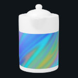 Trendy luxury green blue purple faux holographic teapot<br><div class="desc">Chic luxury Trendy Pretty Elegant green blue purple faux holographic</div>