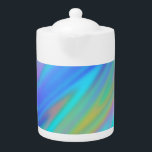 Trendy luxury green blue purple faux holographic teapot<br><div class="desc">Chic luxury Trendy Pretty Elegant green blue purple faux holographic</div>