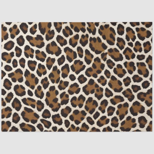 Trendy Luxury White Leopard Elegant Collection Tissue Paper (Front)