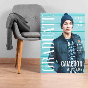 Trendy Magazine Cover Inspired Graduation Canvas Print