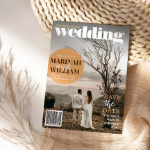 Trendy Magazine Cover Save The Date Photo