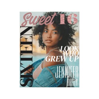 Trendy magazine cover sweet sixteen Canvas Print