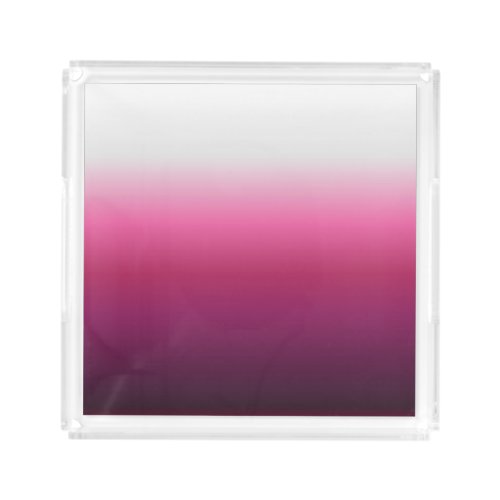 trendy magenta maroon marsala burgundy ombre acrylic tray