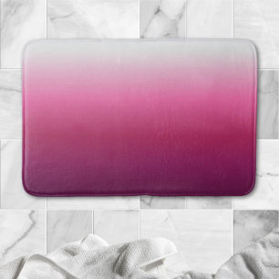 trendy magenta maroon marsala burgundy ombre bath mat
