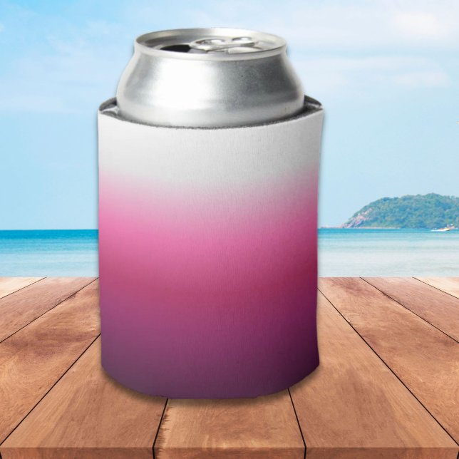 trendy magenta maroon marsala burgundy ombre can cooler (trendy magenta maroon marsala burgundy ombre can cooler)